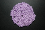 Light Purple Crocheted Hair Bun Cover-Blocked