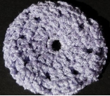 Lilac Sparkle Crocheted Hair Bun Cover-Blocked