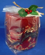 Botanical Pillar Candle Cranberry Spice