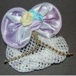 Children's Pastel Lavender Mini Snood with Gold Accent Beads