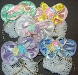 CHILDRENS PASTEL MINI SNOOD PACKAGE with GOLD BEAD ACCENT
