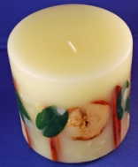 Botanical Pillar Candle Sweet Apple Fig