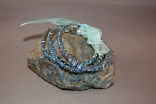 Costume Jewelry Stretch Bracelet -  Simulated Blue Aquamarine