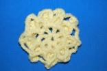 Cream Crocheted Hair Bun Cover - Scolloped
