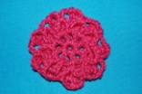 Pink (FUSCHIA) Crocheted Hair Bun Cover