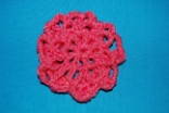 Pink (GRENADINE) Crocheted Hair Bun Covers