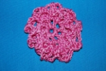 Pink (Hot Pink Bam!) Crocheted Hair Bun Cover Scolloped