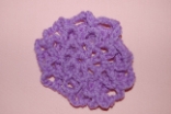 Purple (Light Purple) Crocheted Hair Bun Cover - Scolloped