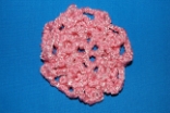 Pink (MED. PINK PEARL) Crocheted Hair Bun Cover - Scolloped