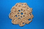 Brown (MOCHA) Crocheted Hair Bun Cover - Scolloped