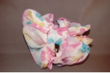 Floral Chiffon Bow Hair Jaw Clip Pink Yellow Blue Combination