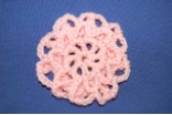 Pink (BALLET PINK) Crocheted Hair Bun Cover - Scolloped