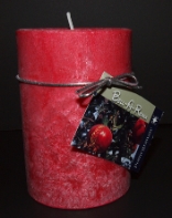 Soy Pillar Candle Pomergranate