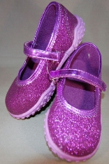 Children's Purple Glitter Shoes