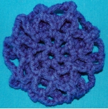 Royal Blue Crocheted Hair Bun Cover - Scolloped Style