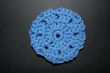 Sky Blue Crocheted Hair Bun Cover-Blocked