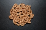 Coffee Colored Crocheted Hair Bun Cover-Scolloped