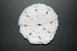 White Crocheted Hair Bun Cover-Blocked