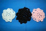 Dancers Package Pink,Black and White  Scolloped Hair Bun Covers