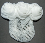 White Chiffon and Netted Lace Childrens Snood