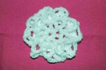 White Crocheted Hair Bun Cover - Scolloped