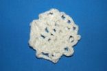 White Sparkle Crocheted Hair Bun Cover Scolloped