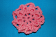 Pink (BRIGHT) Crocheted Hair Bun Cover Scolloped (SKU: HBC-A4BPS001)
