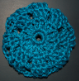 Dark Teal Crocheted Hair Bun Cover-Blocked (SKU: HBC-A4DTB001)