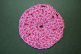 Hot Pink (Natural Bamboo) Crocheted Hair Bun Cover Blocked (SKU: HBC-NATHPB001)