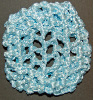 Light Blue Ribbon Hair Bun Nets Imported (SKU: HBN-BLU001)