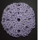 Lilac Purple (Natural Bamboo) Crocheted Hair Bun Cover Blocked (SKU: HBC-NATLILACB001)