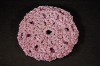 Pink Rose Sparkle Crocheted Hair Bun Cover - Blocked (SKU: HBC-A4PRSPKB-001)