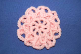 Pink (BALLET PINK) Crocheted Hair Bun Cover - Scolloped (SKU: HBC-A4PS001)