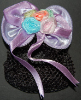 Children's Pastel Purple Mini Snood Hair Bow (SKU: HCSMINIPPL001)