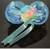 Children's Royal Blue Mini Snood Hair Bow with French Clip (SKU: HCSMINIRBLUE001)