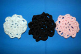 Dancers Package Pink,Black and White  Scolloped Hair Bun Covers (SKU: HBC-A4PBWS007)